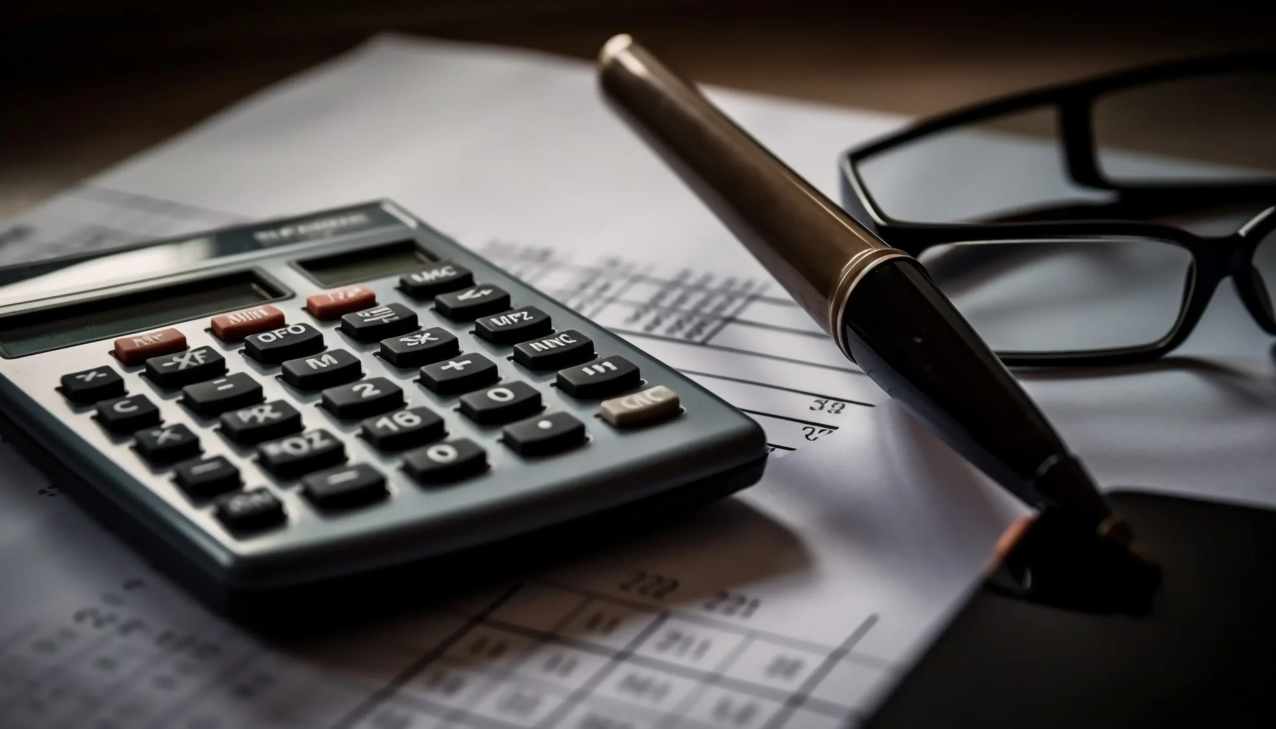 calculator-glasses-sit-top-piece-paper 1